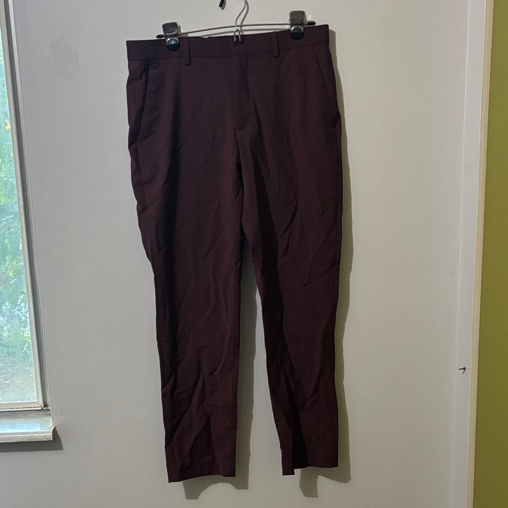Express Men's Burgundy Dress Pants Extra Slim 30x30